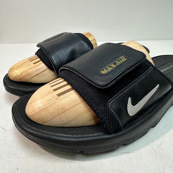 VERY GOOD Nike Air Max Slide 2007 Nike Golf Adjustable Black White Vintage 11 - Picture 2 of 12